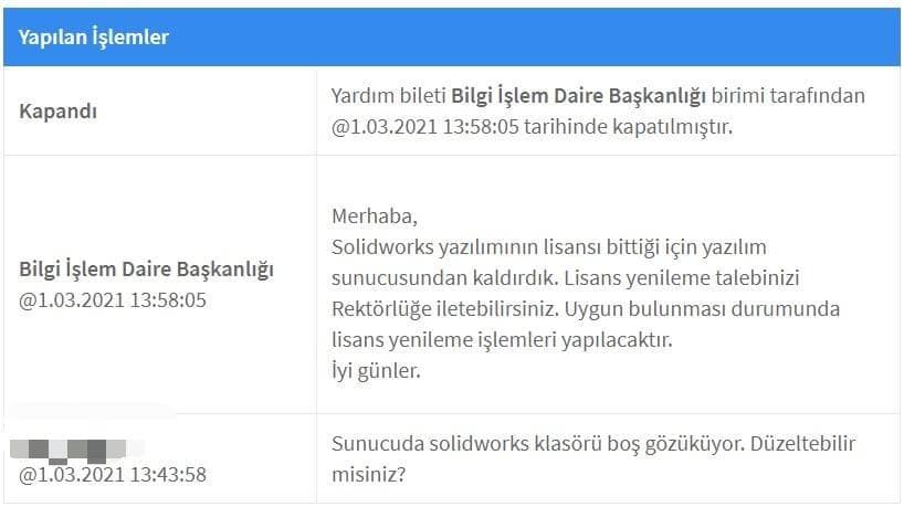 İTÜ, SolidWorks lisansını yenilemeyecek