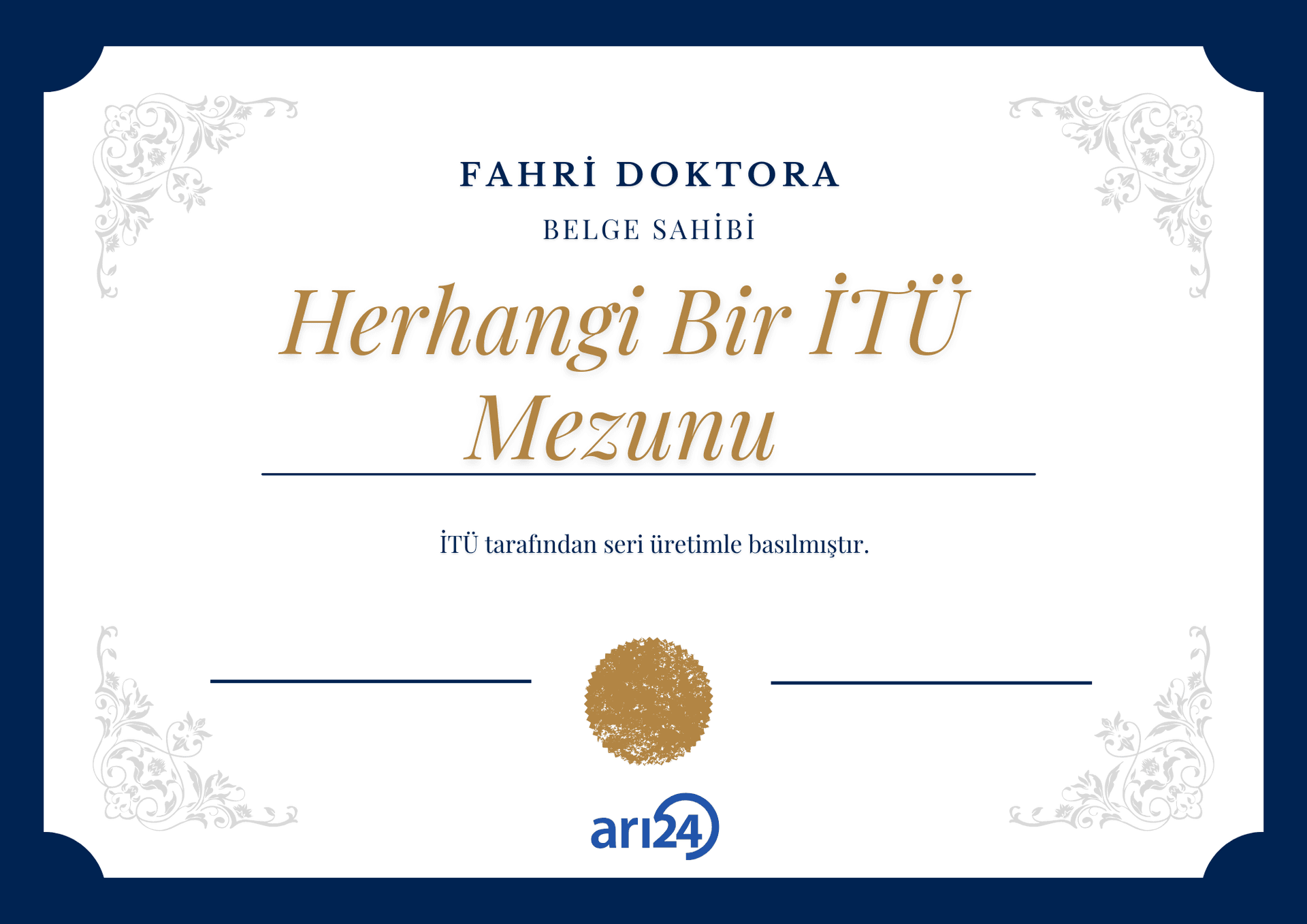 İTÜ'den yeni seri üretim projesi: Fahri Doktora