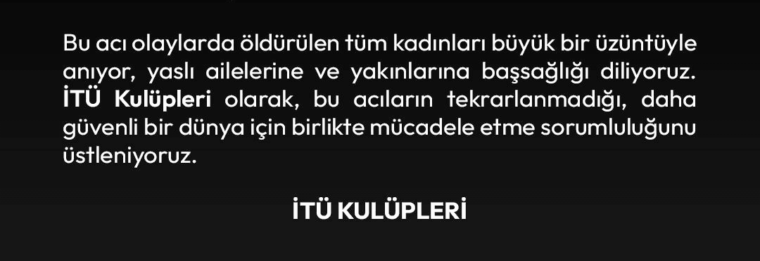 İTÜ Kulüplerinden kadın cinayetlerine karşı ortak bildiri