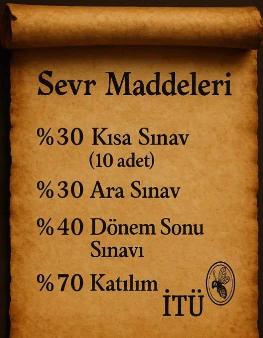 Havuz derslerine Sevr maddeleri