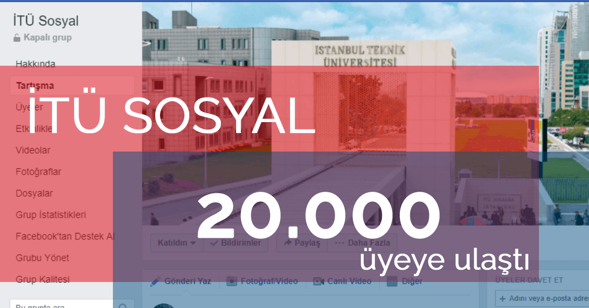 İTÜ Sosyal ailesi artık 20.000 kişilik