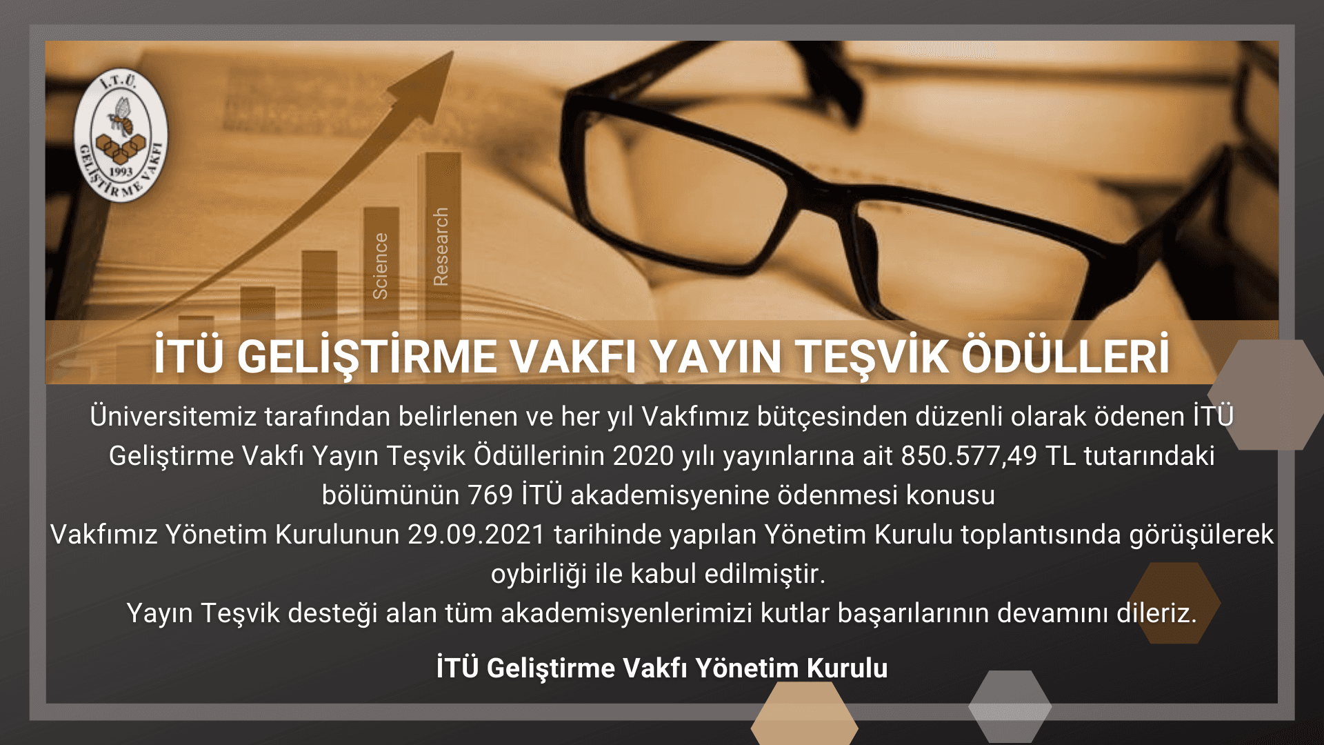 İTÜ Geliştirme Vakfı Yayın Teşvik Ödülleri