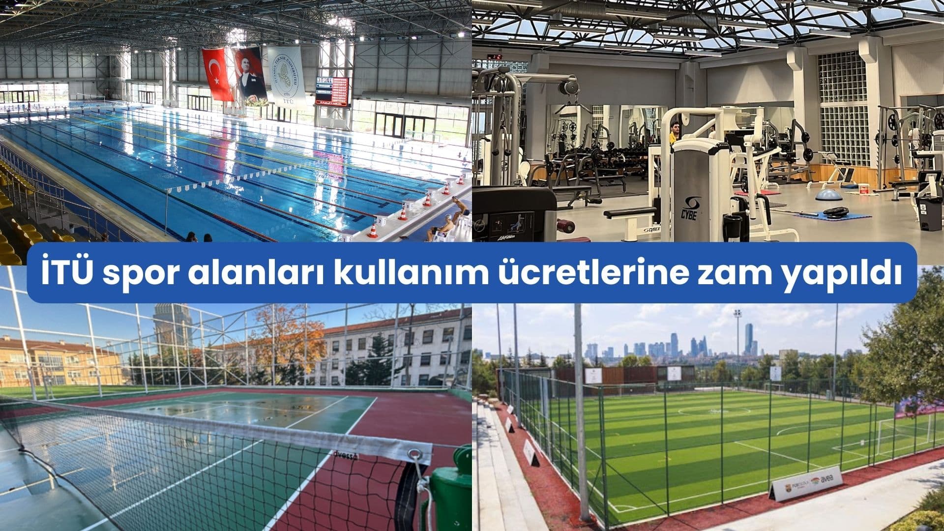 İTÜ spor alanları kullanım ücretlerine zam yapıldı